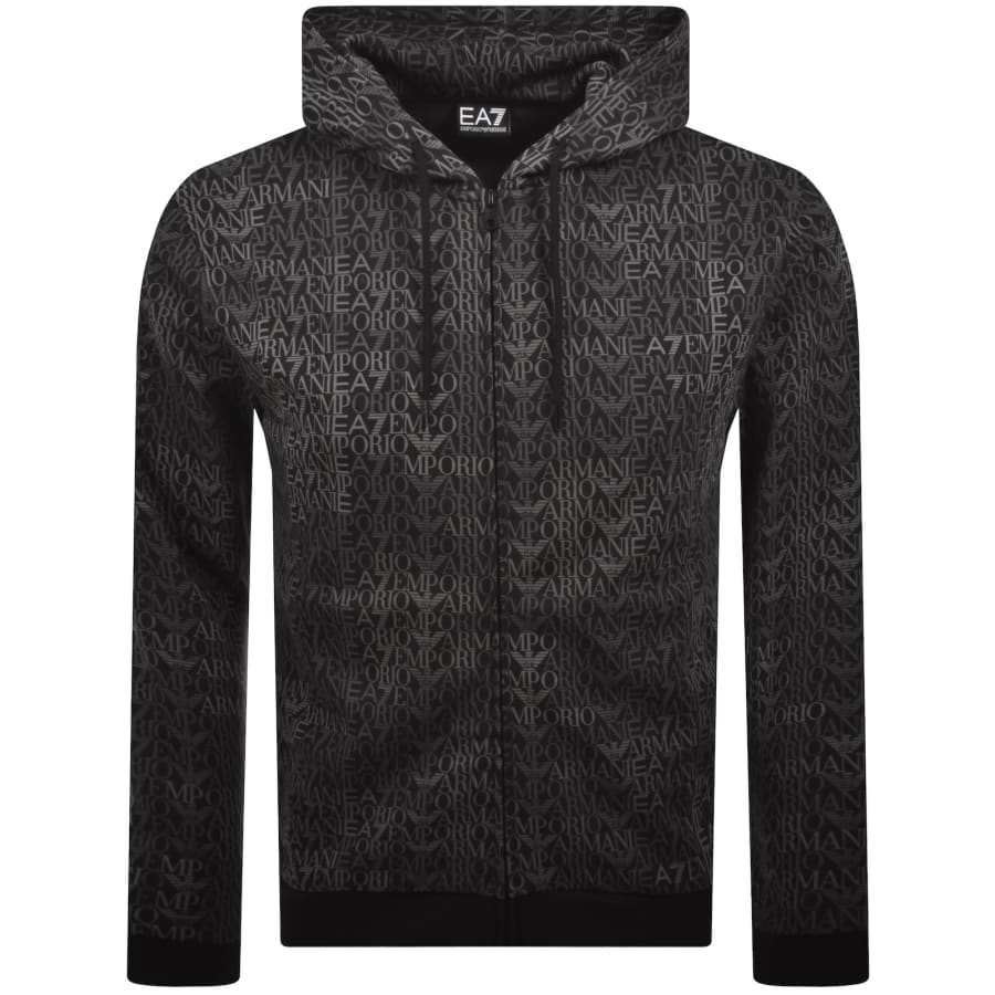 Image number 1 for EA7 Emporio Armani Logo Hoodie Black