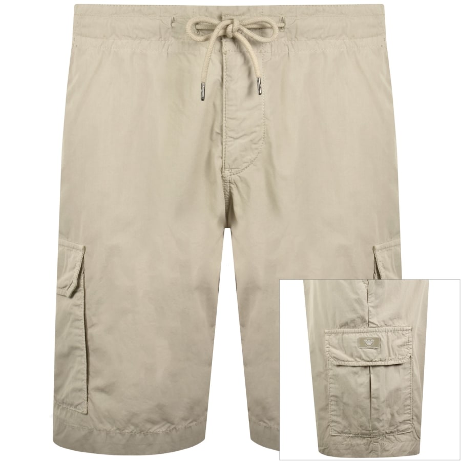 Image number 1 for Emporio Armani Cargo Shorts Beige