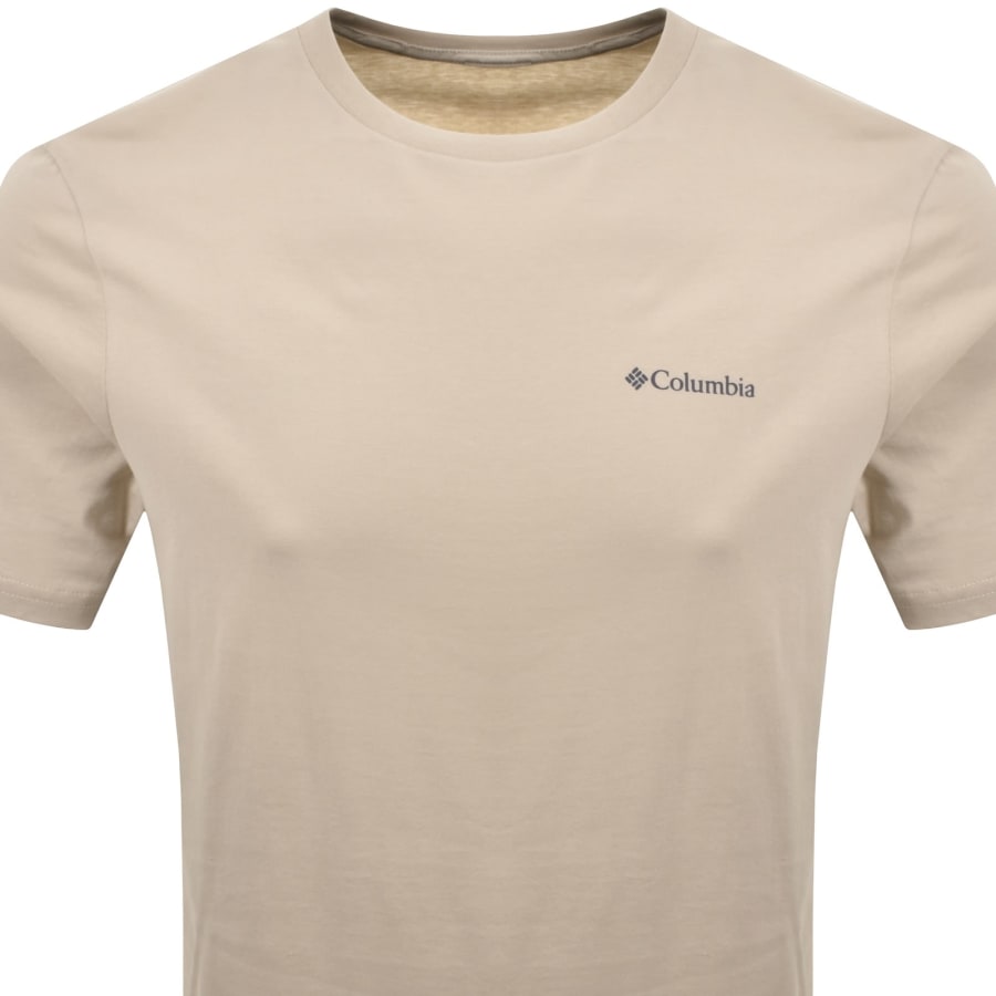 Image number 3 for Columbia Outdoor Back Graphic T Shirt Beige