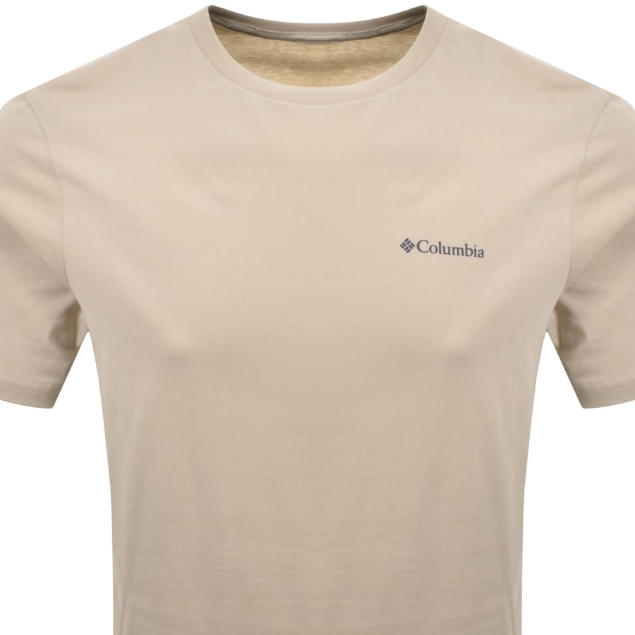Image number 3 for Columbia Logo Back T Shirt Beige