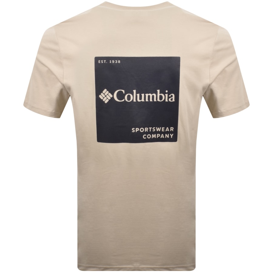 Image number 5 for Columbia Logo Back T Shirt Beige