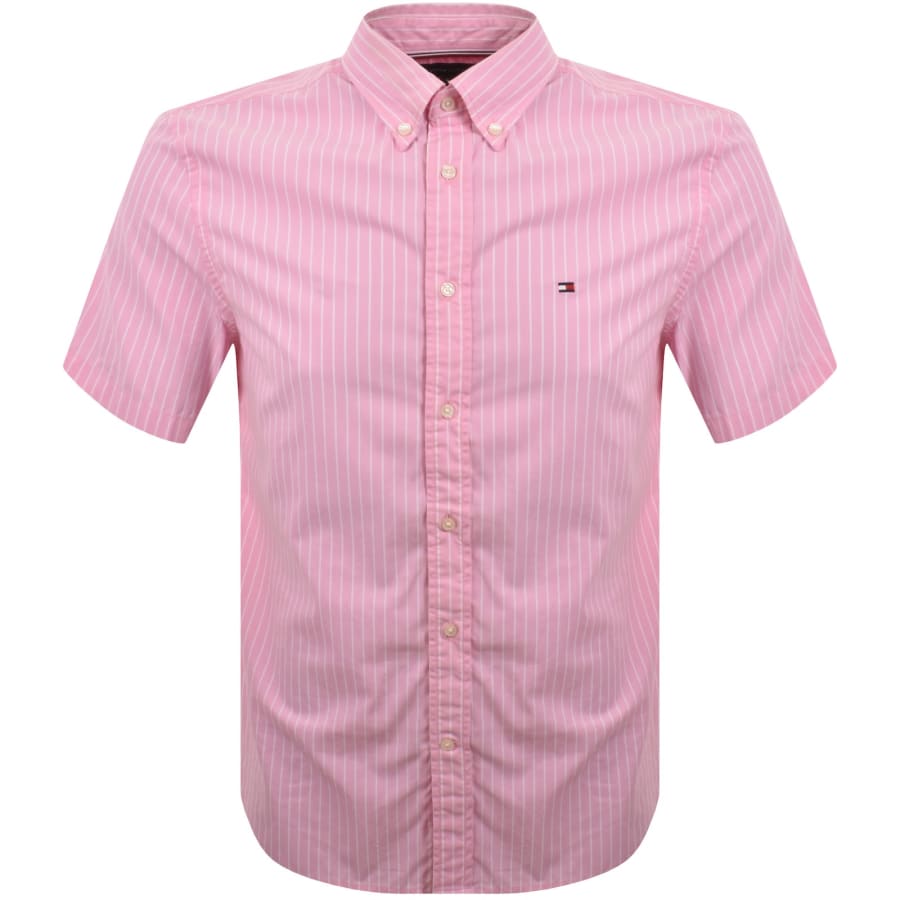 Image number 1 for Tommy Hilfiger Flex Poplin Regular Fit Shirt Pink
