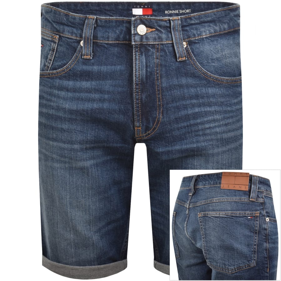 Image number 1 for Tommy Jeans Ronnie Shorts Dark Wash Blue