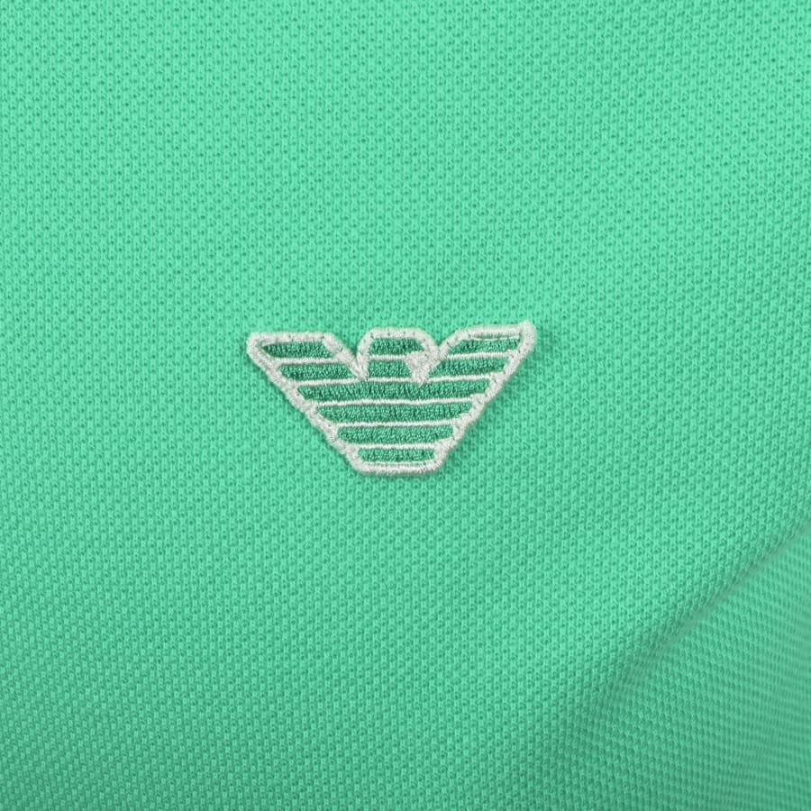 Image number 3 for Emporio Armani Short Sleeved Polo T Shirt Green