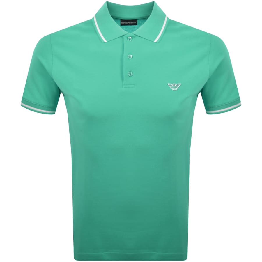 Image number 1 for Emporio Armani Short Sleeved Polo T Shirt Green