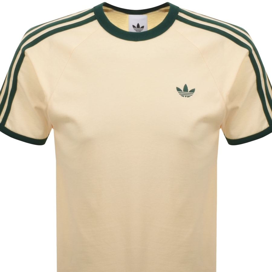 Image number 2 for adidas Originals 3 Stripes T Shirt Cream