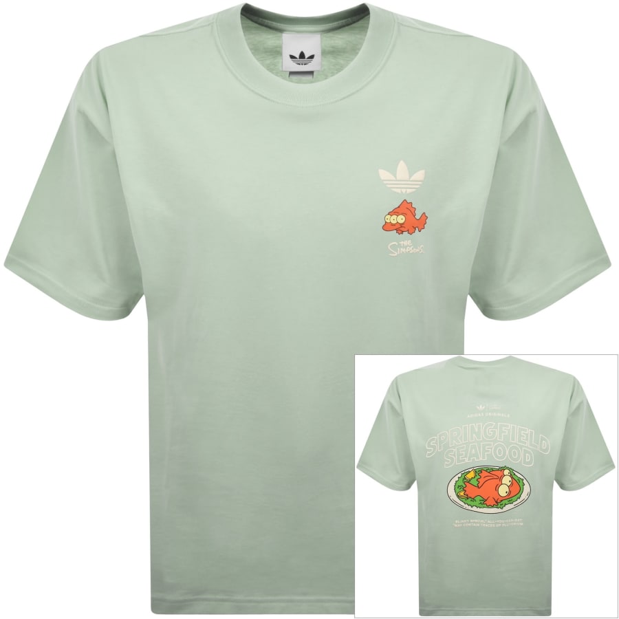 Image number 1 for adidas Originals X The Simpsons T Shirt Green