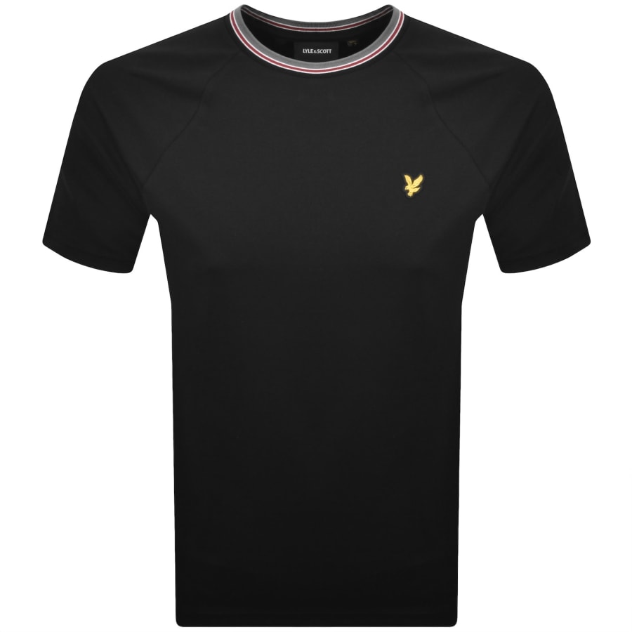 Image number 1 for Lyle And Scott Tipped Track T Shirt Black