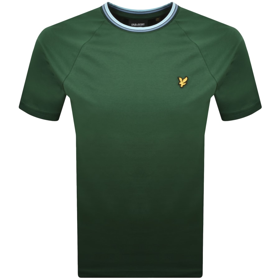 Image number 1 for Lyle And Scott Tipped Track T Shirt Green
