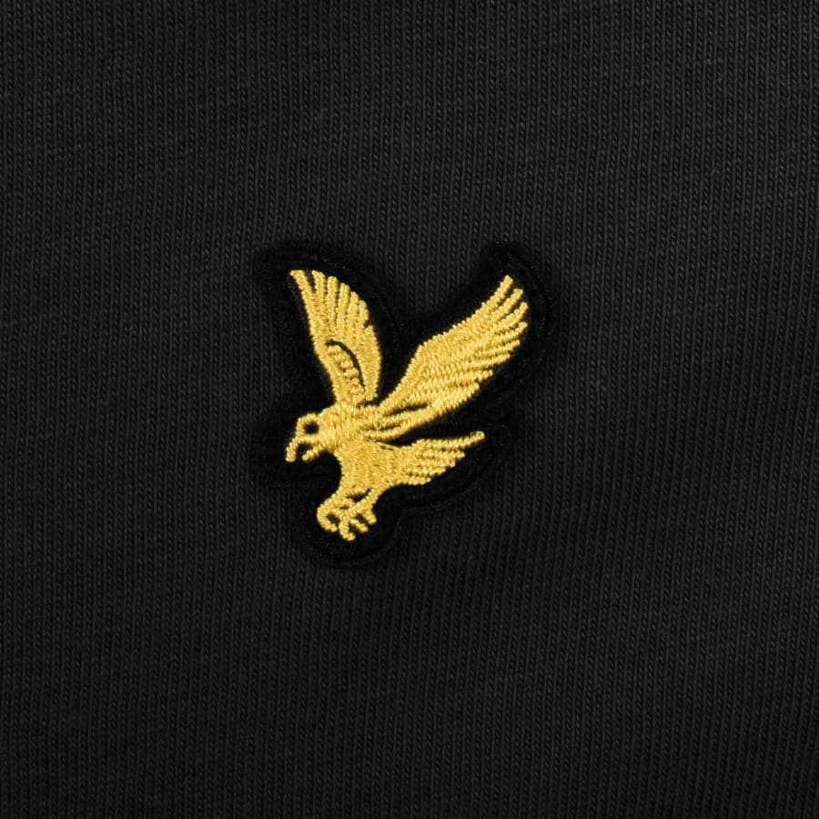 Image number 3 for Lyle And Scott Check Panelled T Shirt Jet Black