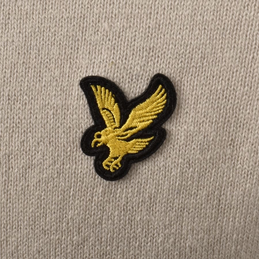 Image number 3 for Lyle And Scott Cotton Merino Knitted Shirt Beige