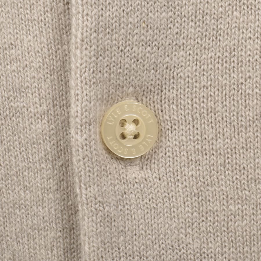 Image number 4 for Lyle And Scott Cotton Merino Knitted Shirt Beige