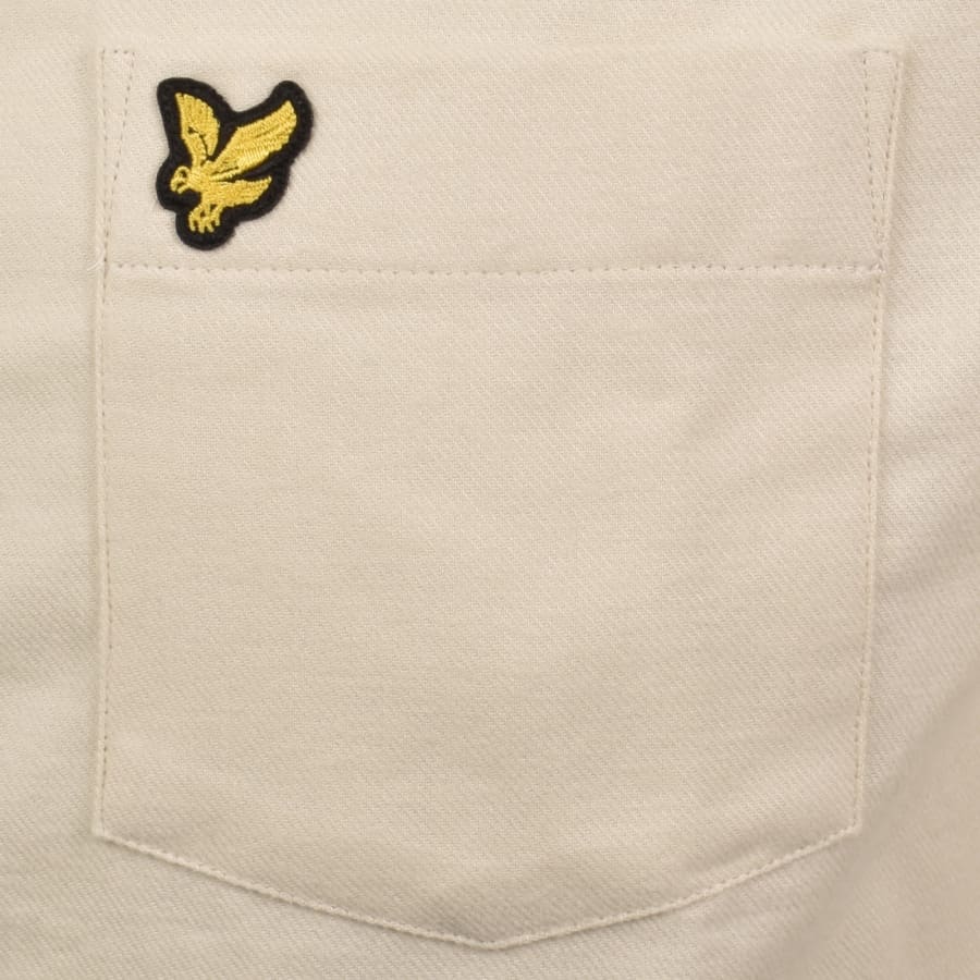 Image number 3 for Lyle And Scott Plain Flannel Shirt Cream