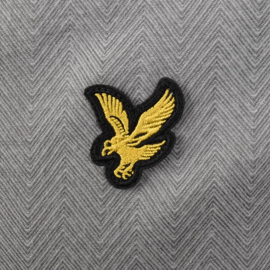 Image number 3 for Lyle And Scott Herringbone Flannel Shirt Grey