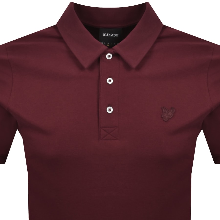 Image number 2 for Lyle And Scott Superfine Polo T Shirt Red