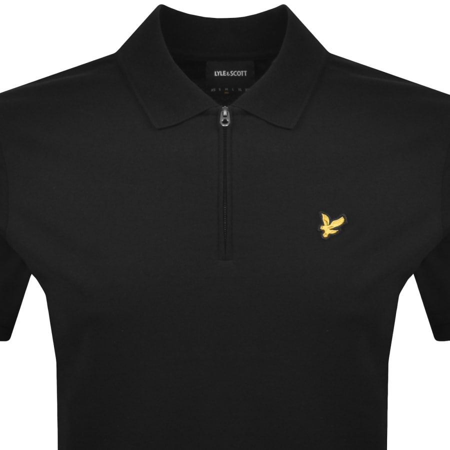 Image number 2 for Lyle And Scott Qaurter Zip Polo T Shirt Jet Black