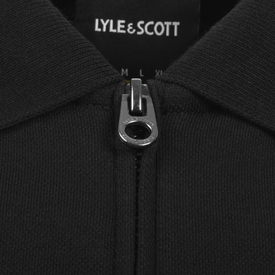 Image number 4 for Lyle And Scott Qaurter Zip Polo T Shirt Jet Black
