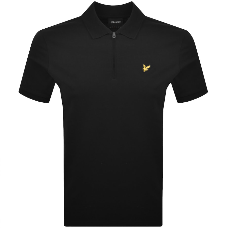 Image number 1 for Lyle And Scott Qaurter Zip Polo T Shirt Jet Black