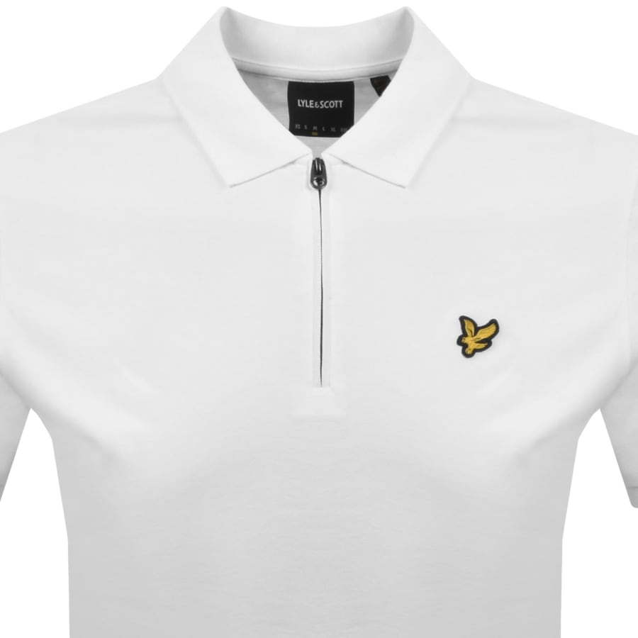 Image number 2 for Lyle And Scott Qaurter Zip Polo T Shirt White