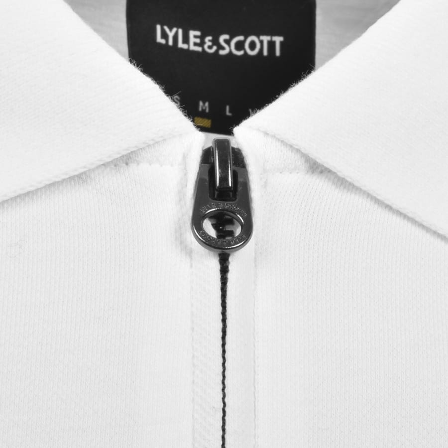 Image number 4 for Lyle And Scott Qaurter Zip Polo T Shirt White