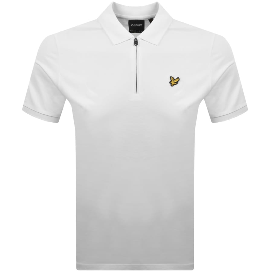 Image number 1 for Lyle And Scott Qaurter Zip Polo T Shirt White