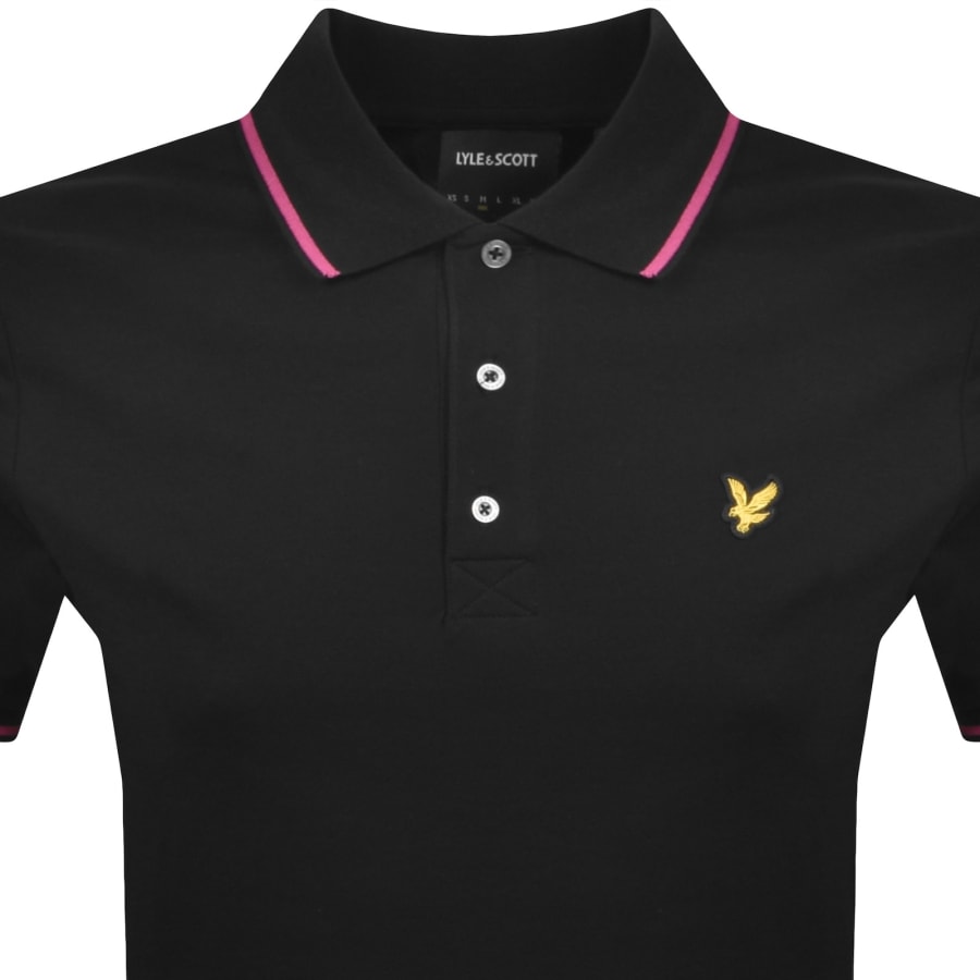 Image number 2 for Lyle And Scott Tipped Polo T Shirt Black