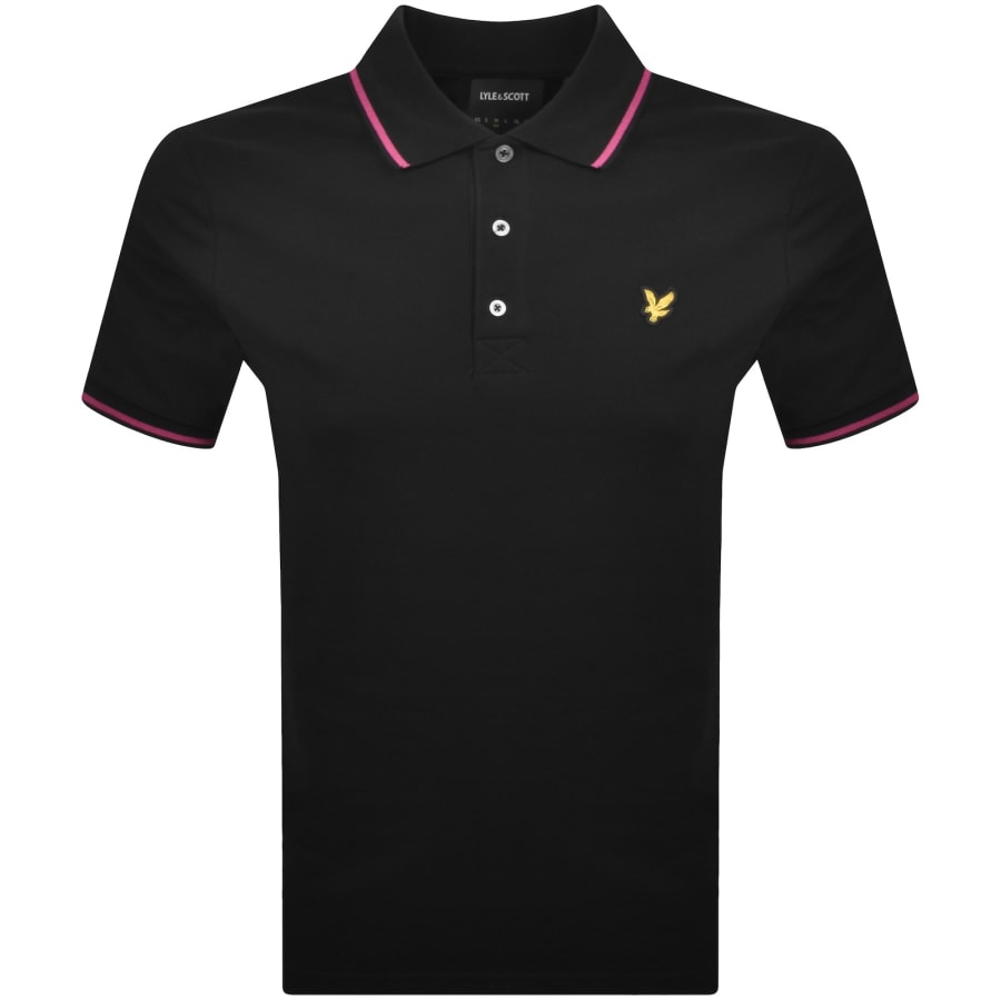 Image number 1 for Lyle And Scott Tipped Polo T Shirt Black