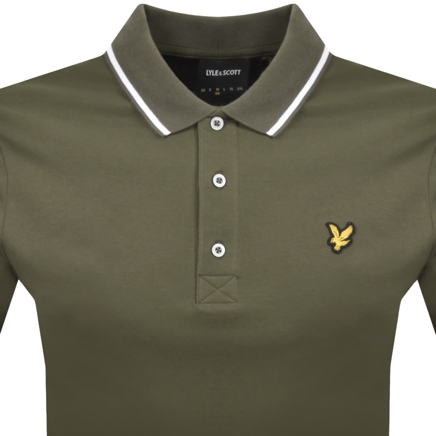 Image number 2 for Lyle And Scott Tipped Polo T Shirt Green