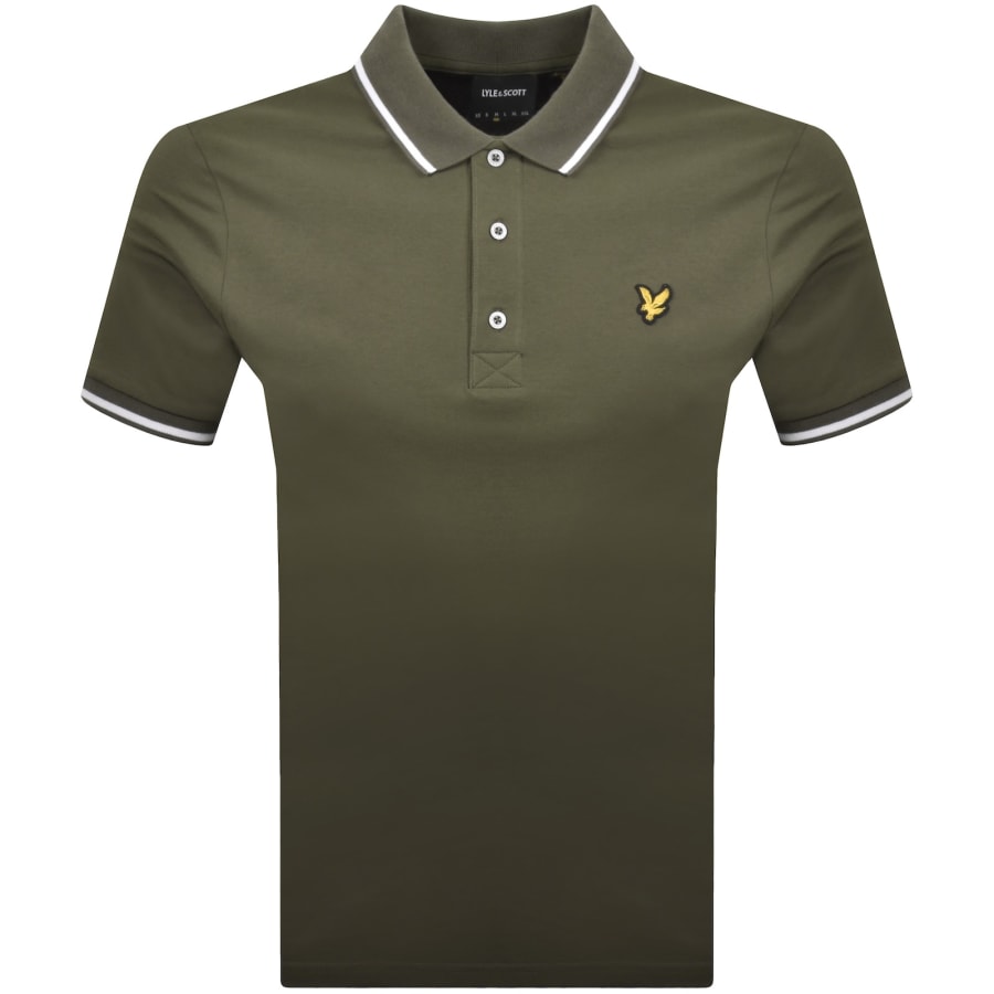 Image number 1 for Lyle And Scott Tipped Polo T Shirt Green