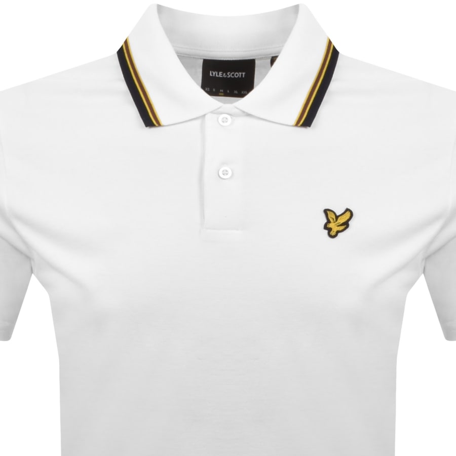 Image number 2 for Lyle And Scott Tipped Track Polo T Shirt White
