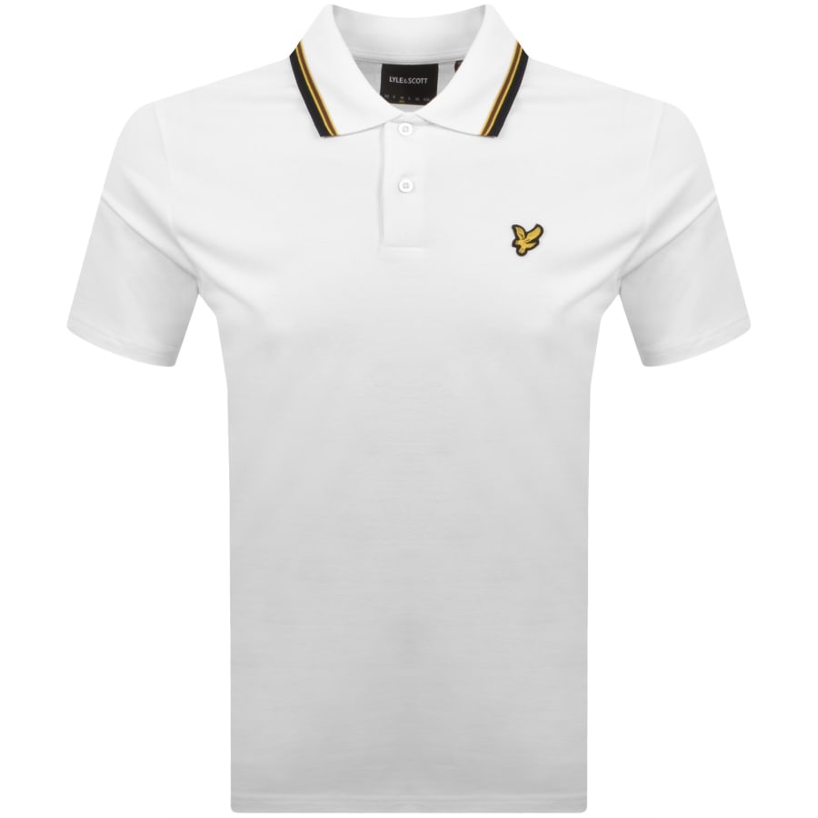 Image number 1 for Lyle And Scott Tipped Track Polo T Shirt White