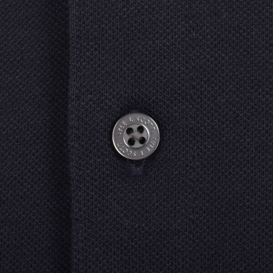 Image number 4 for Lyle And Scott Birdseye Collar Polo T Shirt Navy
