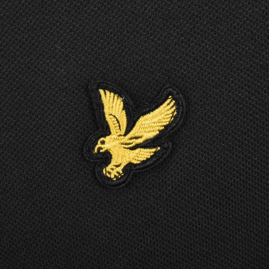 Image number 3 for Lyle And Scott Check Panelled Polo T Shirt Black