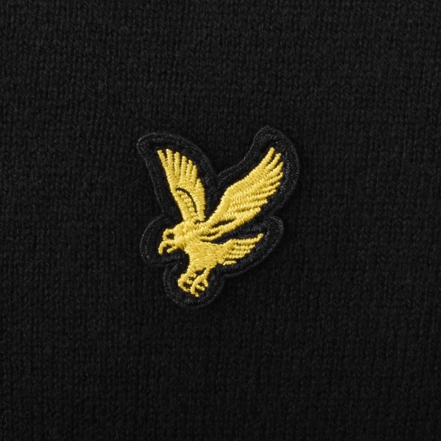 Image number 3 for Lyle And Scott Quarter Zip Knitted Jumper Black
