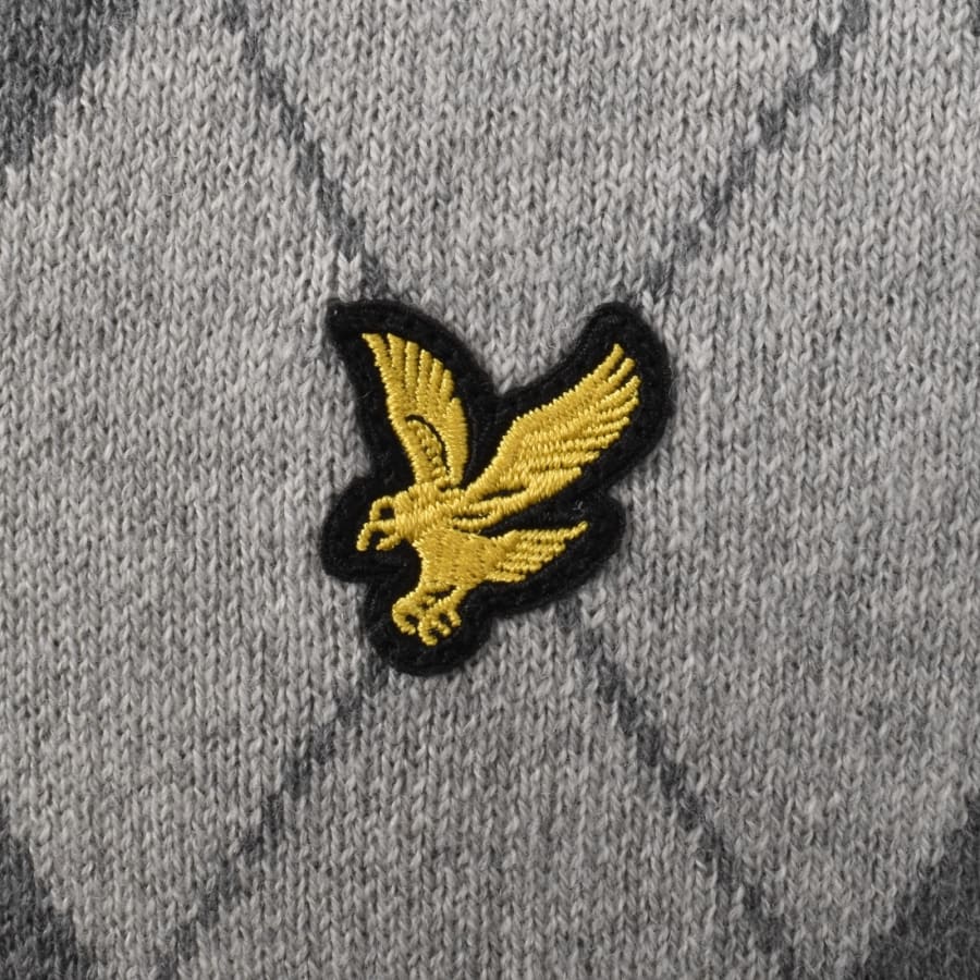 Image number 3 for Lyle And Scott Argyle Knitted Jumper Grey