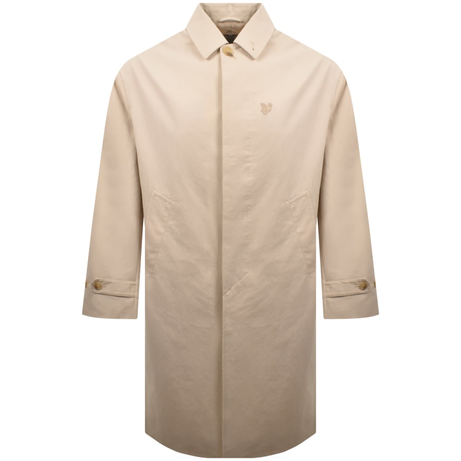 Image number 1 for Lyle And Scott Long Length Car Coat Cream