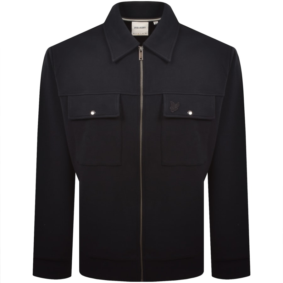 Image number 1 for Lyle And Scott Pique Overshirt Navy