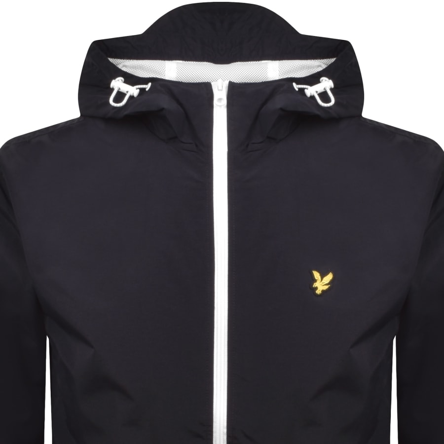 Image number 2 for Lyle And Scott Contrast Hooded Jacket Navy