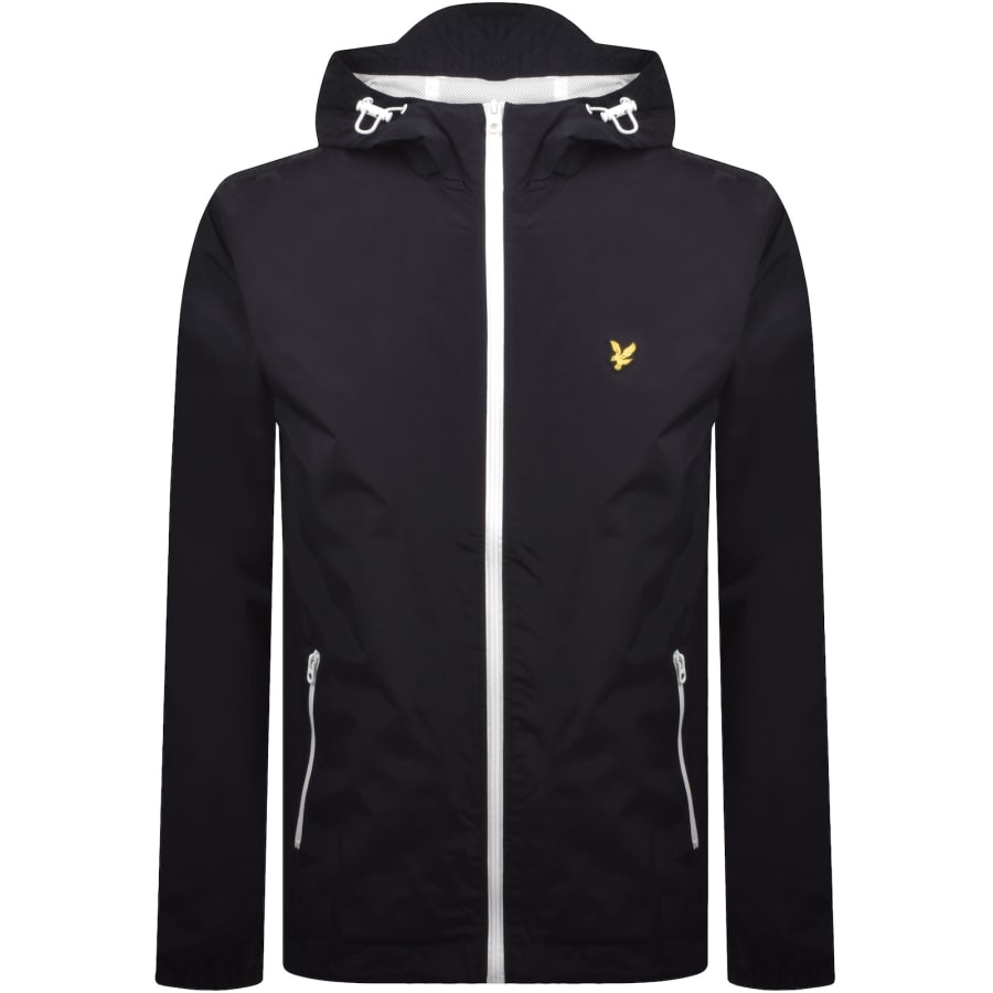 Image number 1 for Lyle And Scott Contrast Hooded Jacket Navy