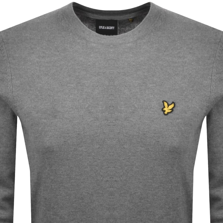 Image number 2 for Lyle And Scott Cotton Merino Jumper Grey