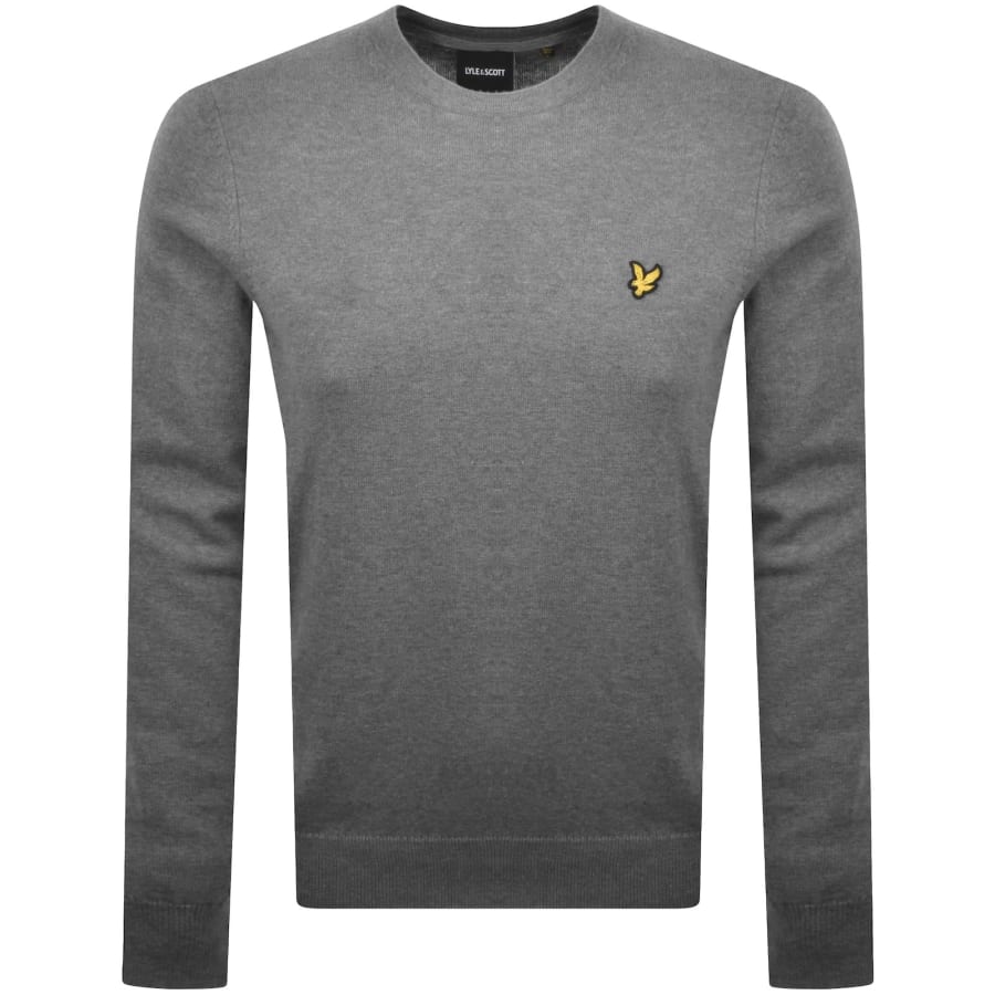 Image number 1 for Lyle And Scott Cotton Merino Jumper Grey