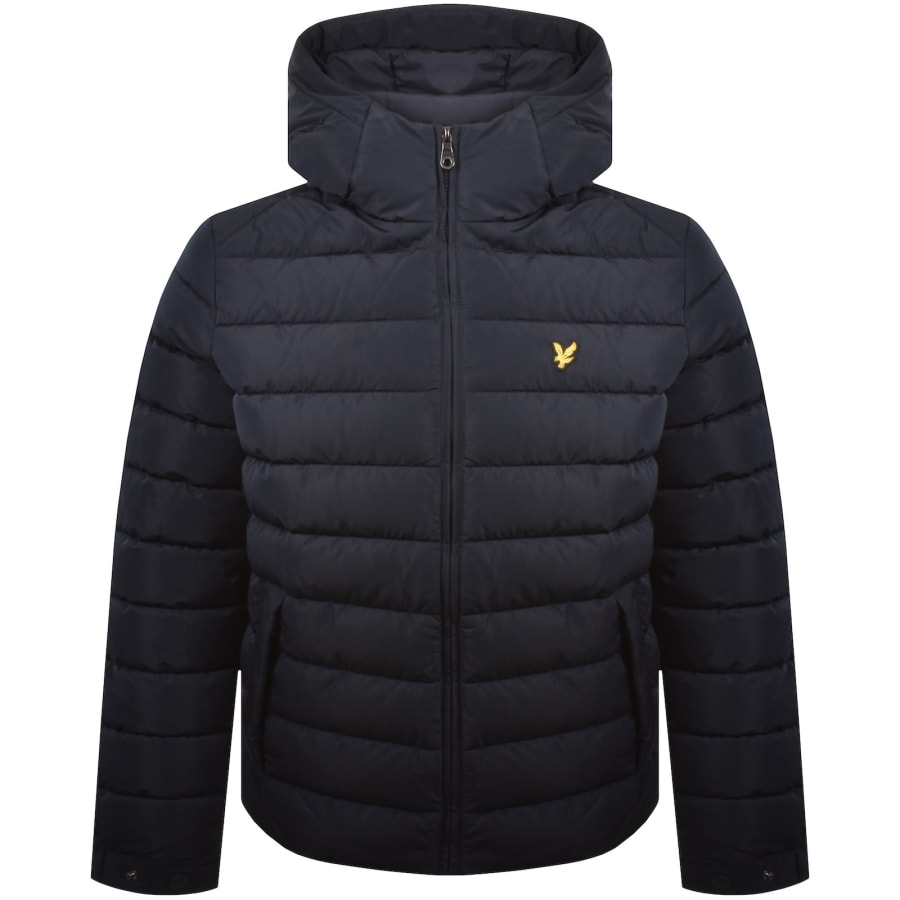 Image number 1 for Lyle And Scott Hooded Quilted Jacket Navy