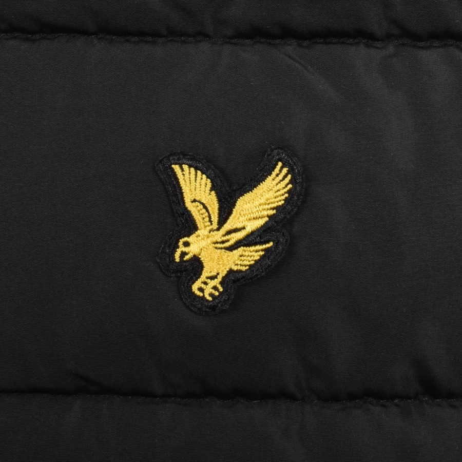 Image number 3 for Lyle And Scott Hooded Quilted Jacket Jet Black