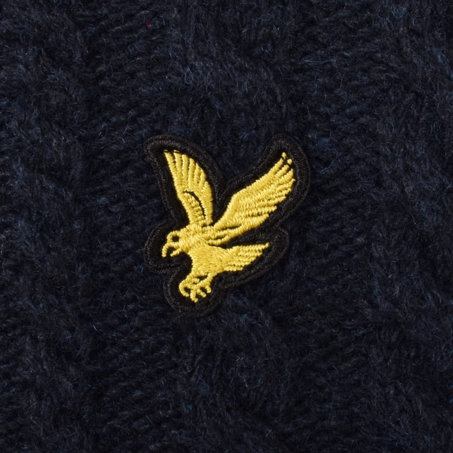Image number 3 for Lyle And Scott Cable Knit Jumper Navy