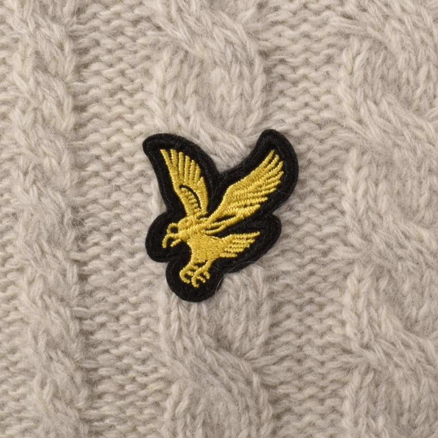 Image number 3 for Lyle And Scott Cable Knit Jumper Grey