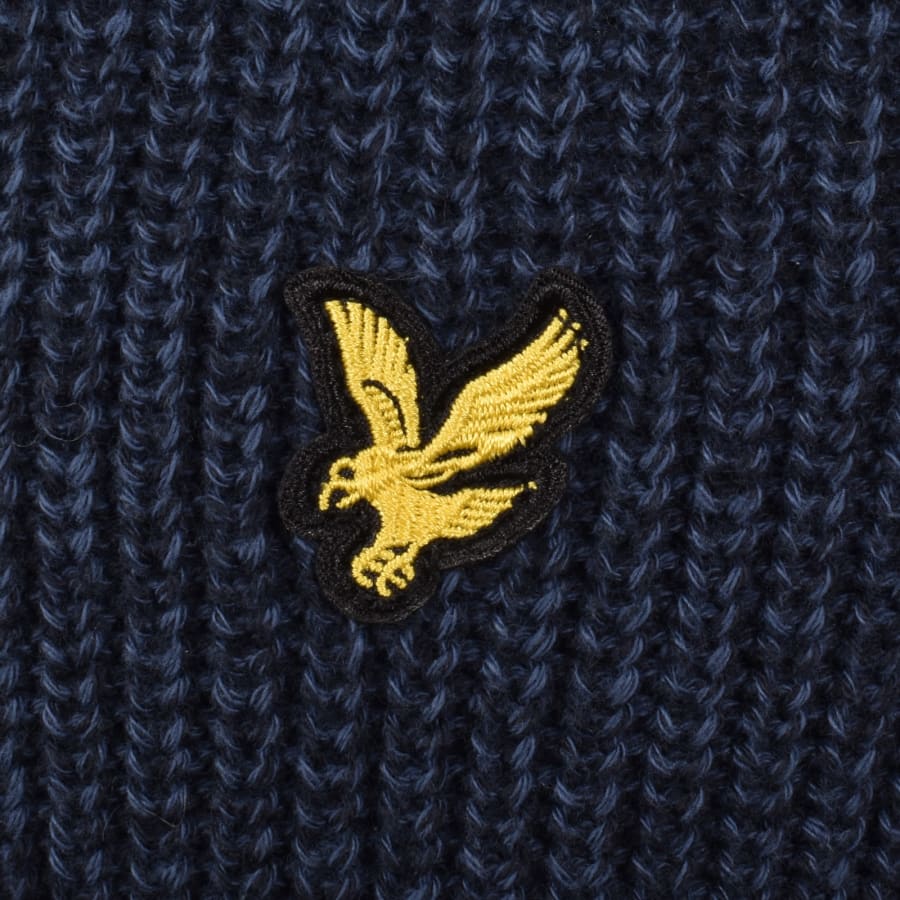 Image number 3 for Lyle And Scott Static Marl Knit Jumper Navy