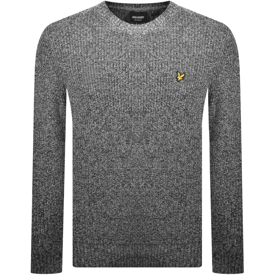 Image number 1 for Lyle And Scott Static Marl Knit Jumper Black