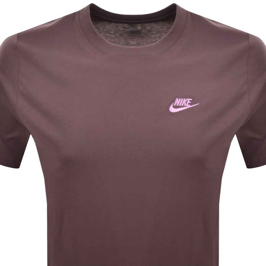 Image number 2 for Nike Crew Neck Club T Shirt Purple