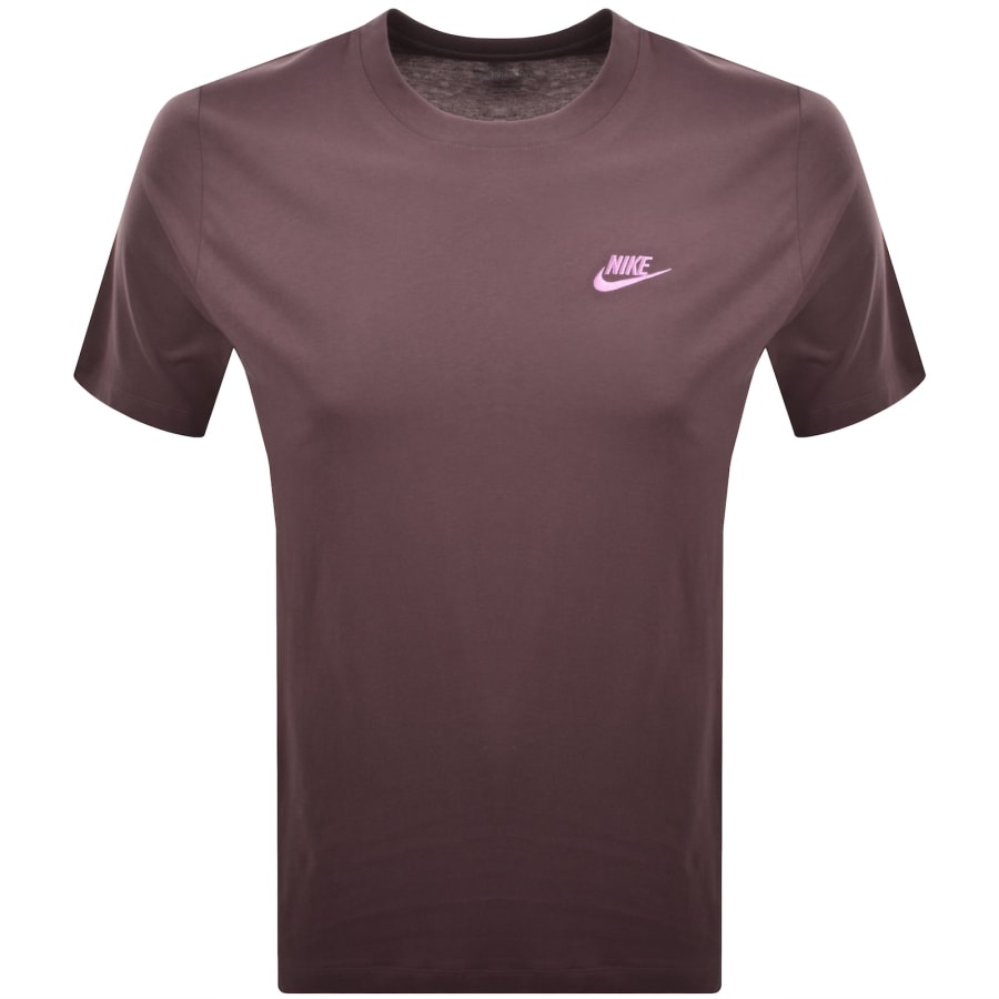 Image number 1 for Nike Crew Neck Club T Shirt Purple