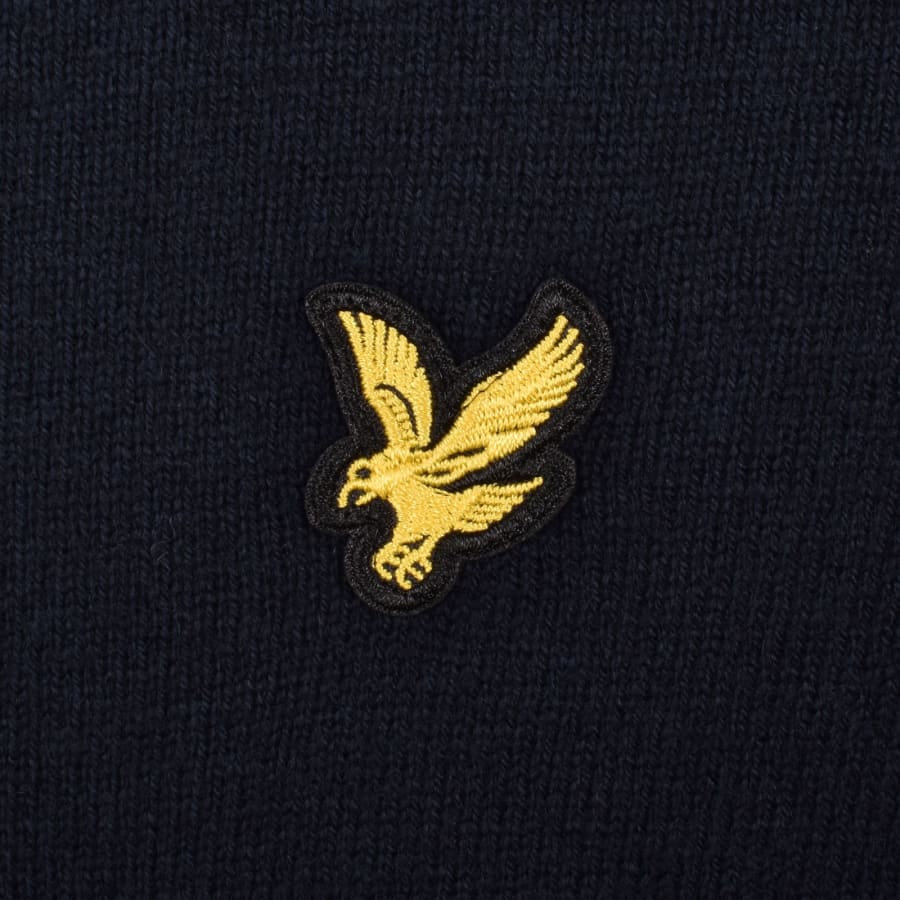 Image number 3 for Lyle And Scott Long Sleeve Knit Polo Navy